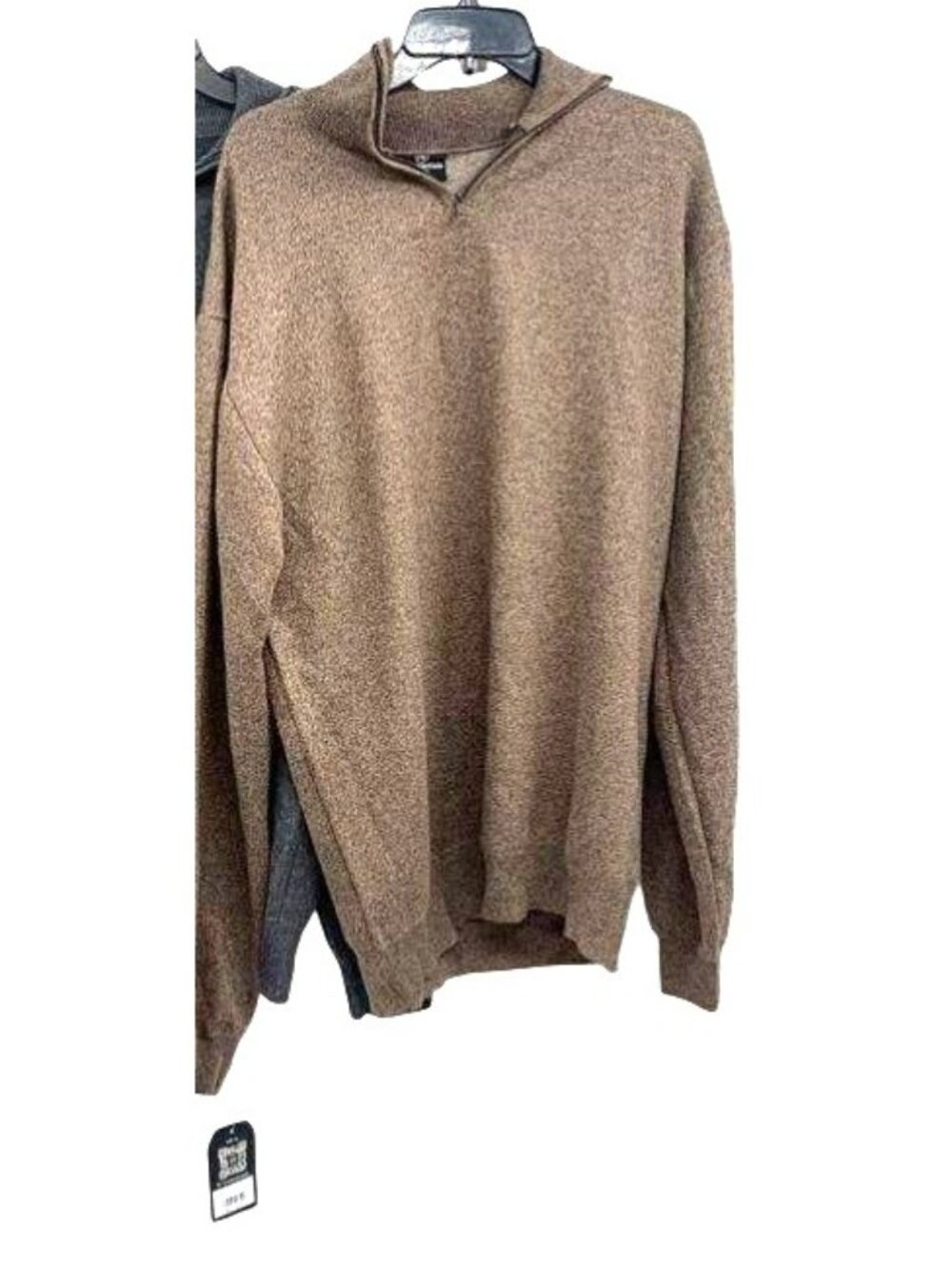 Real Essentials Brown Men's 1/4 Zip Sweater NWT Size 3XL
